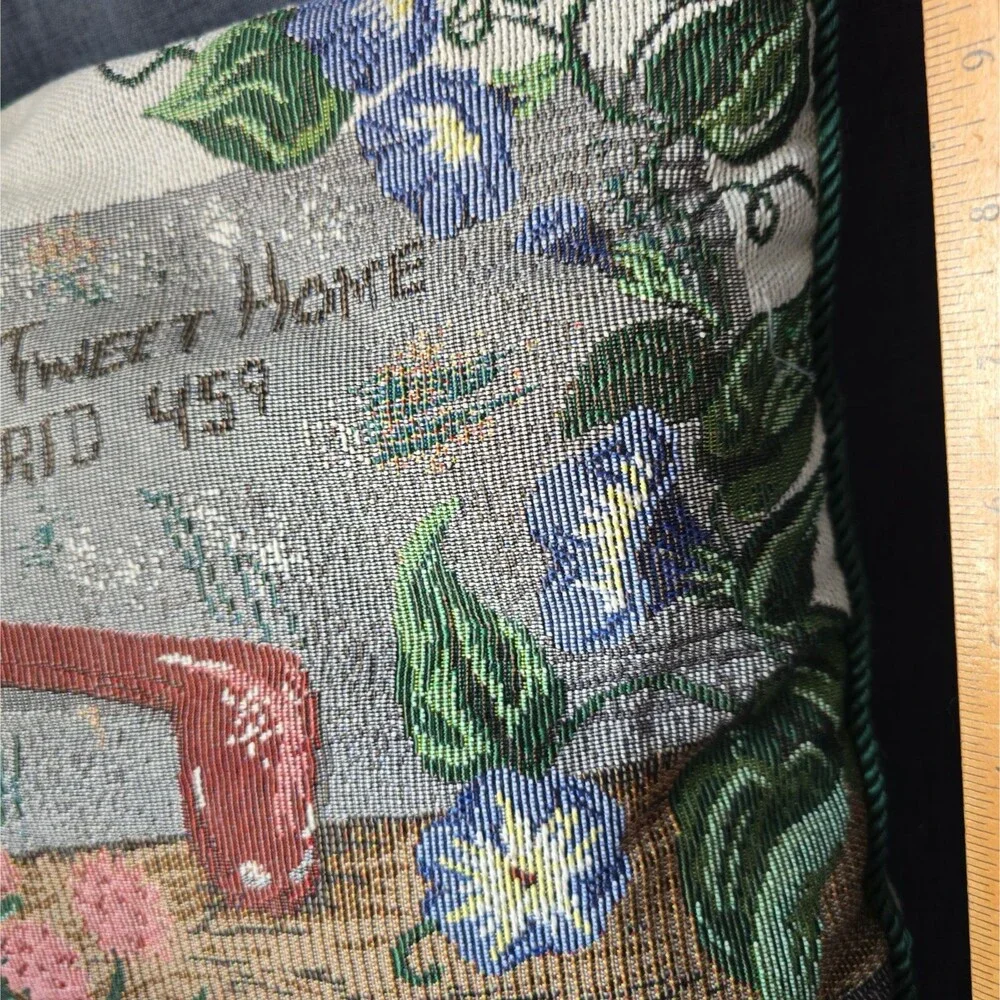 Home Tweet Home 459 Mailbox Tapestry Throw Pillow Cottagecore Birdhouse Nest
